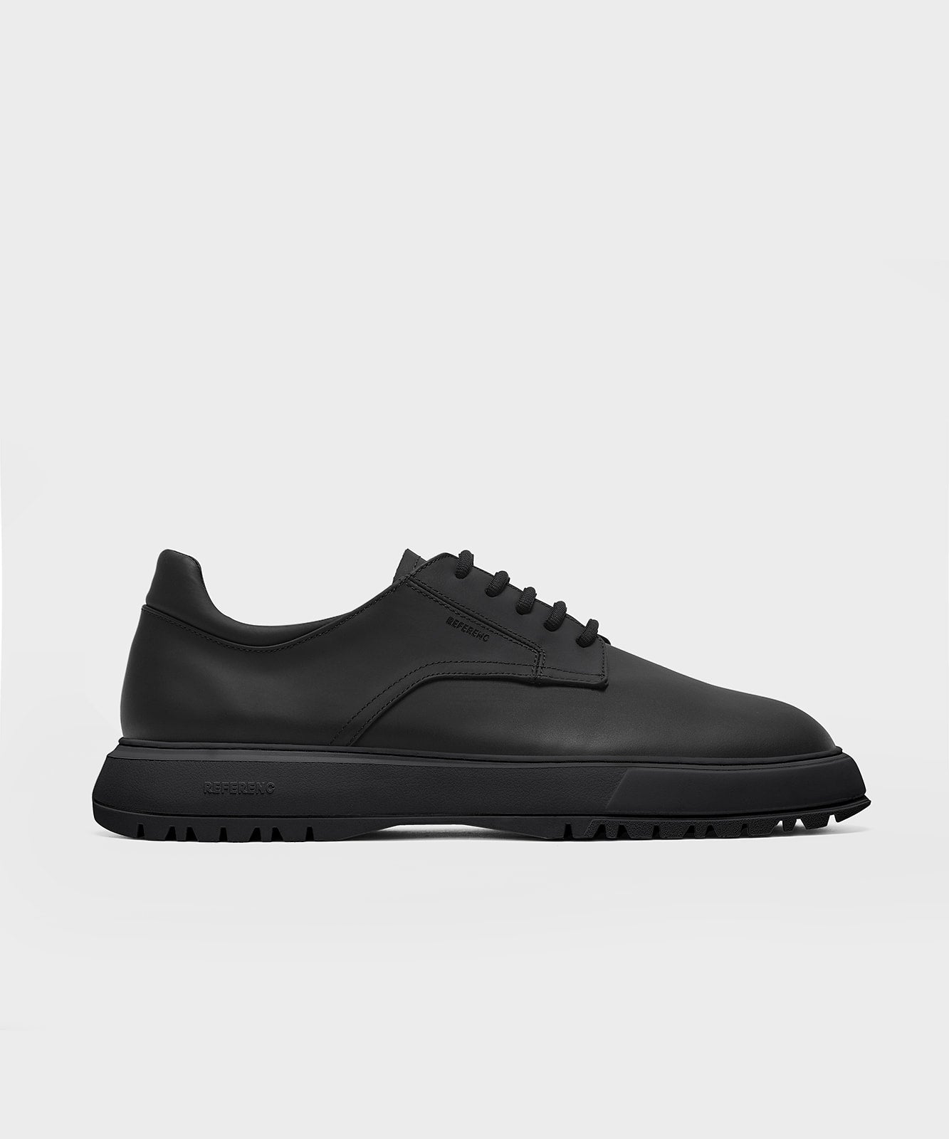 Derby Rubberised Leather Black/Black – REFERENC Studios