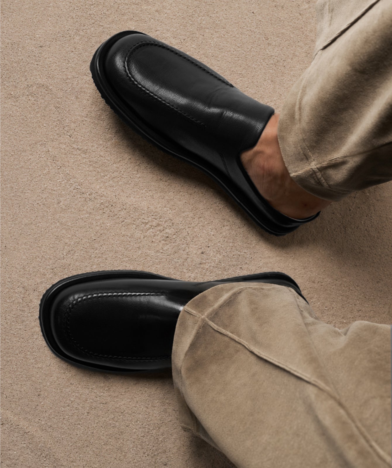 The Lungomare All Black Goat Leather