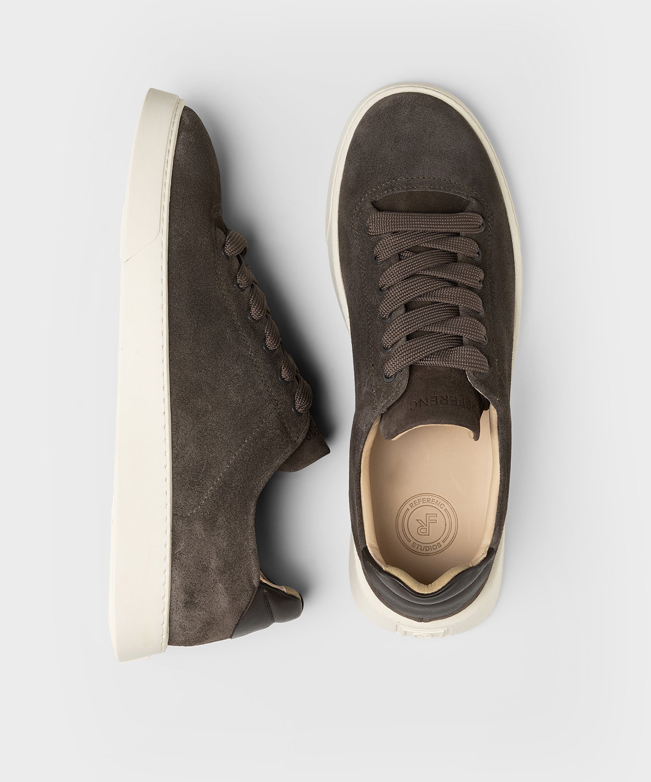 The Cassetta Dark Taupe Suede