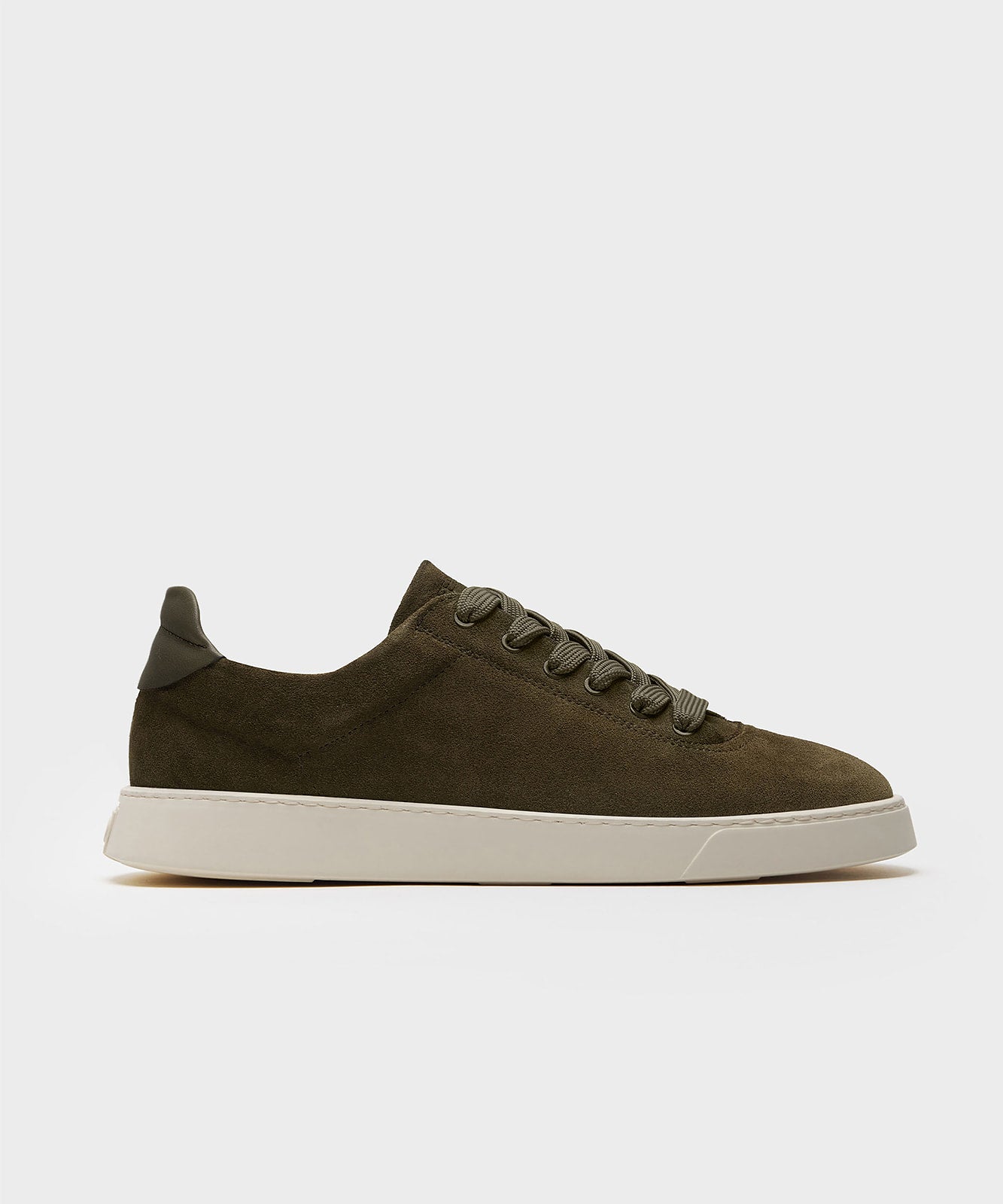 The Cassetta Khaki Green Suede