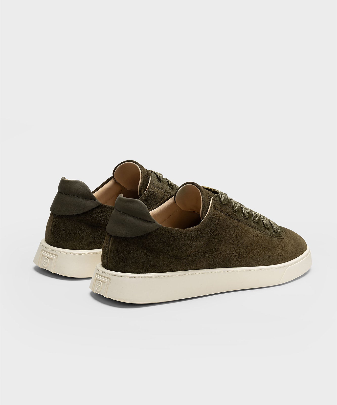 The Cassetta Khaki Green Suede