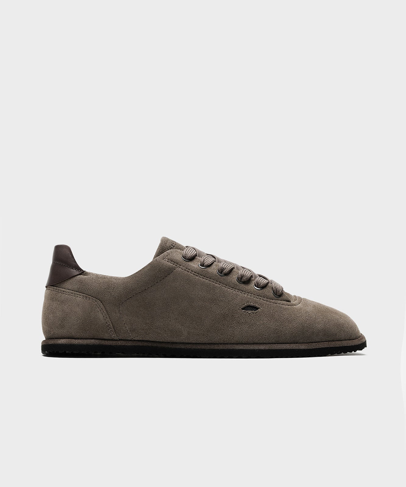 The Shamal Dark Taupe Suede