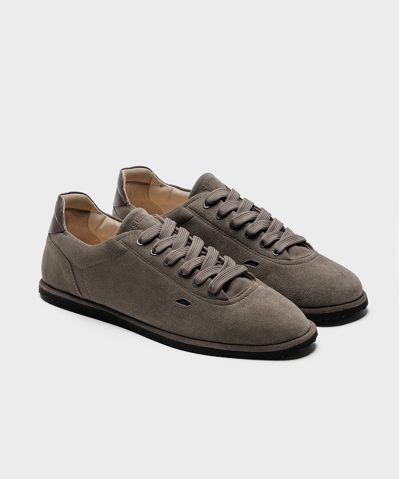 The Shamal Dark Taupe Suede