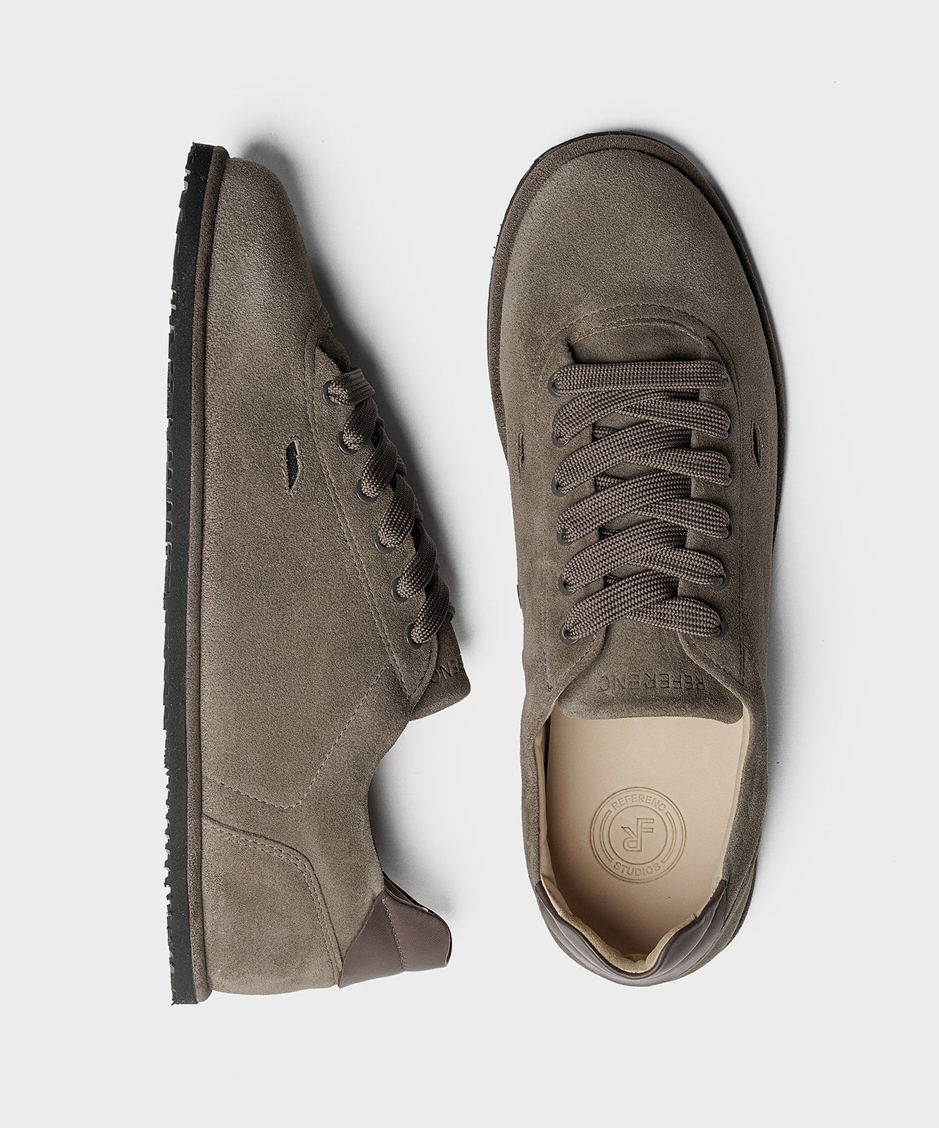 The Shamal Dark Taupe Suede