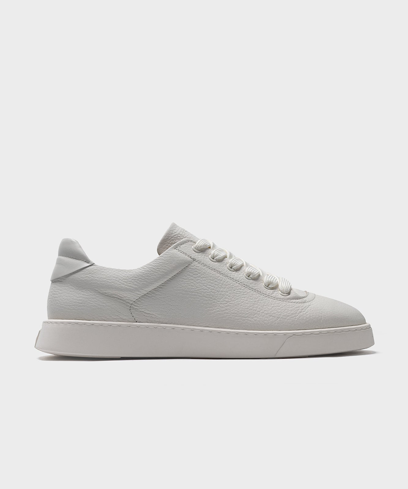 The Cassetta Triple White Grained Leather