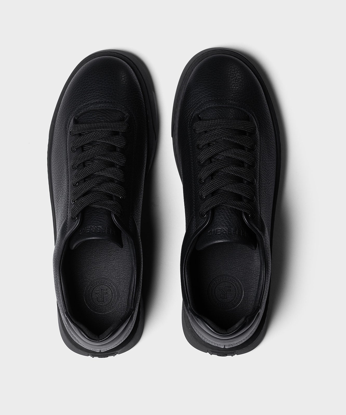 The Cassetta All Black Grained Leather