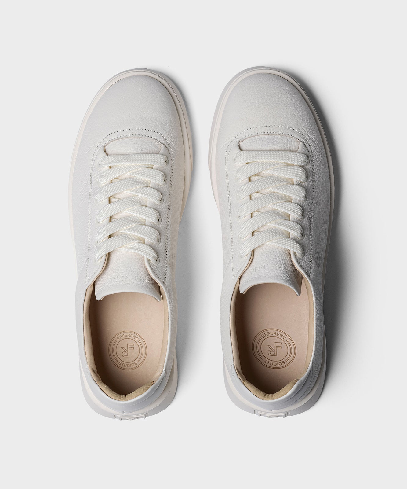 The Cassetta Triple White Grained Leather