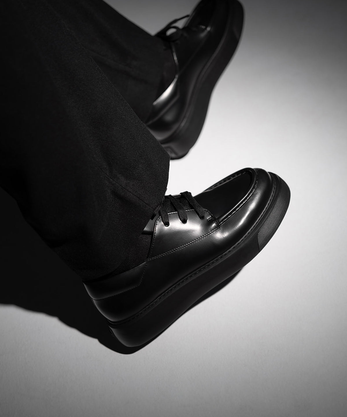 The Tahoe All Black Brushed Leather