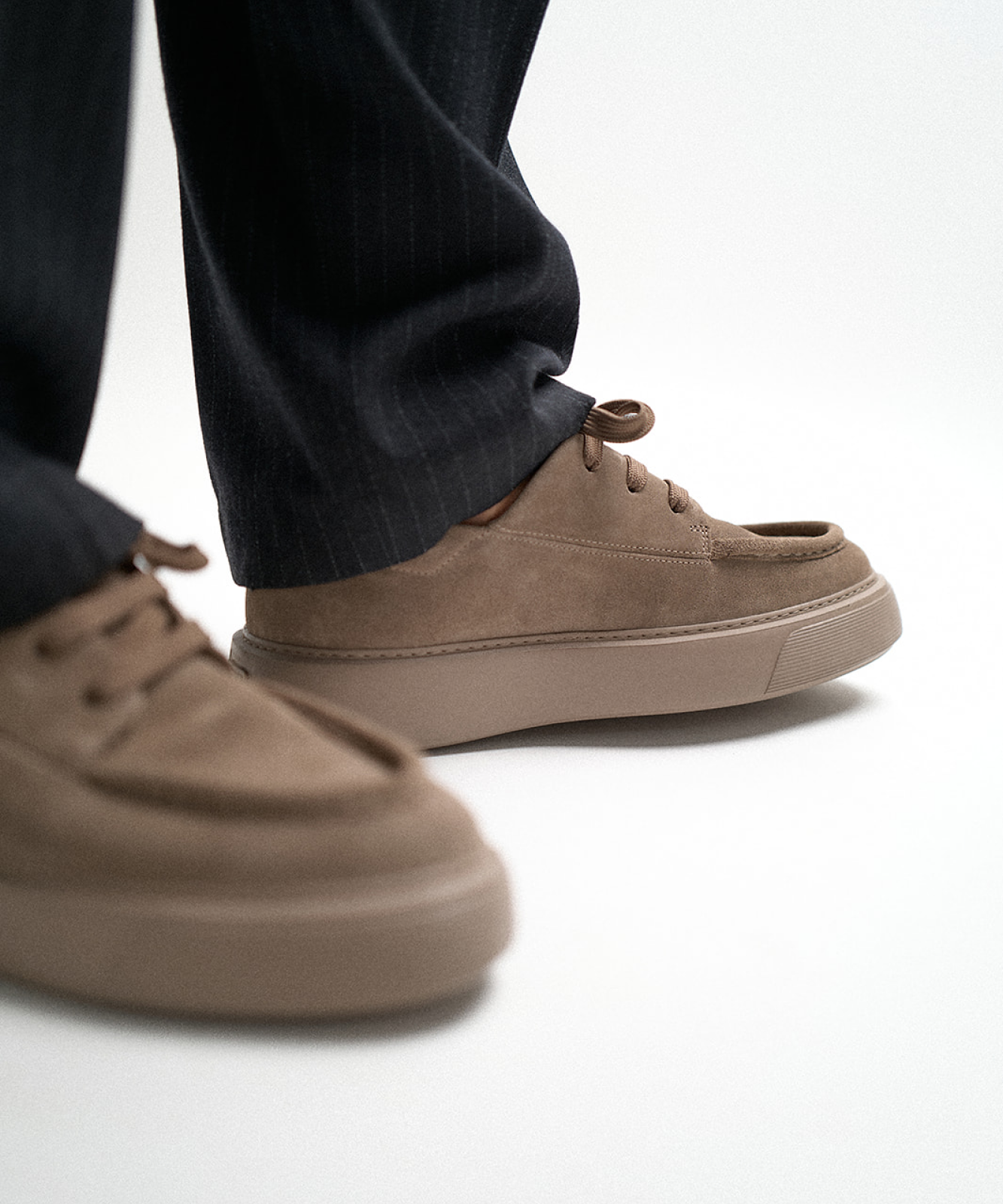 The Tahoe Light Taupe Suede